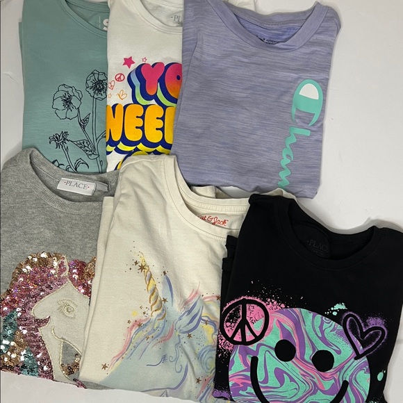The Children's Place Other - Champion/Cat & Jack Girls size 7 shirt bundle